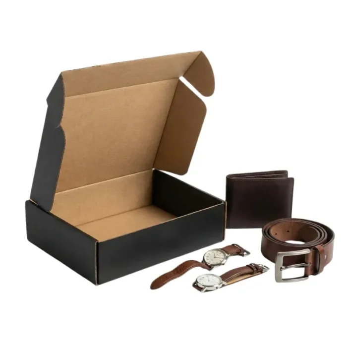 Premium Matte Black Corrugated Mailer Box - 9x6.5x3 inch - Image 1