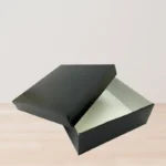 Black corrugated gift box - 10x10x3.5 Inch - Image 2