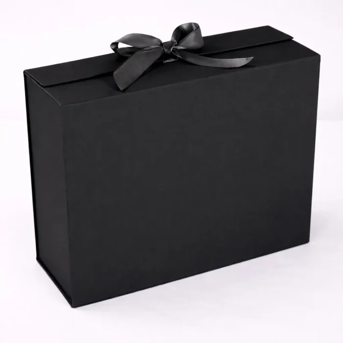 Black Folding Gift Box - 11x8x3.5 Inch - Image 2