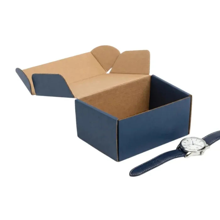 Premium Navy Blue Corrugated Mailer Box - 4.5x3.25x2.5 Inch - Image 1
