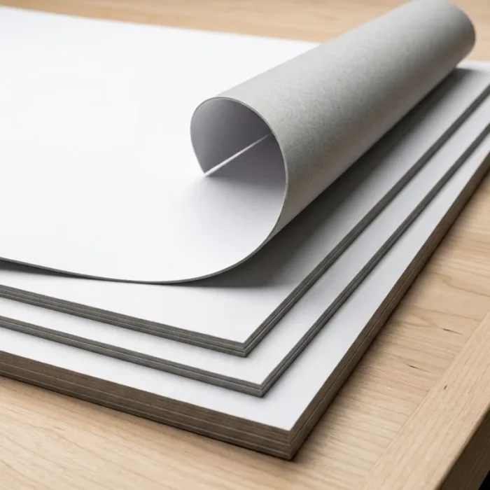 Box board 350 gsm Box Board – White Top & Gray Back | 350 GSM - Image 1
