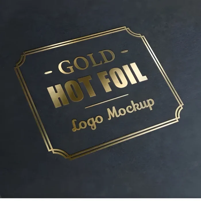 Gold foil on black top Foiling - Hot Foil Stamping - Image 1