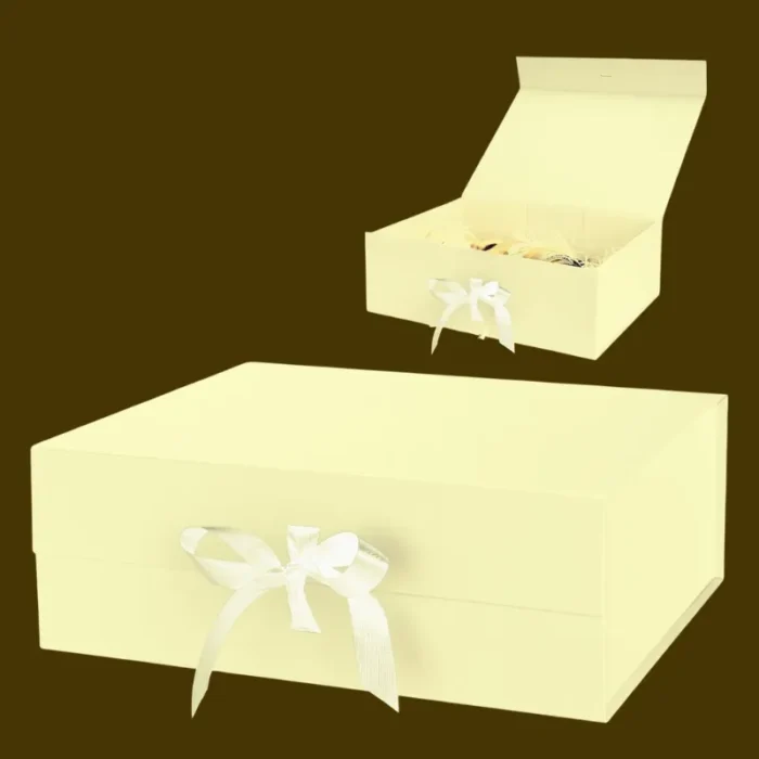 Butter Milk Color Folding Gift Box - 11x8x3.5 Inch - Image 1