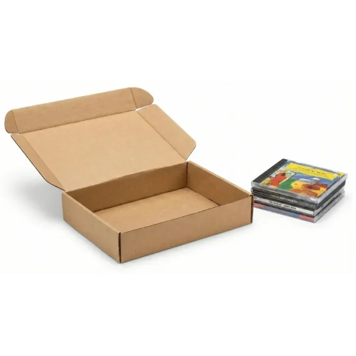 Natural Craft Corrugated Mailer Box - 12x9x2.5 Inch - Image 1