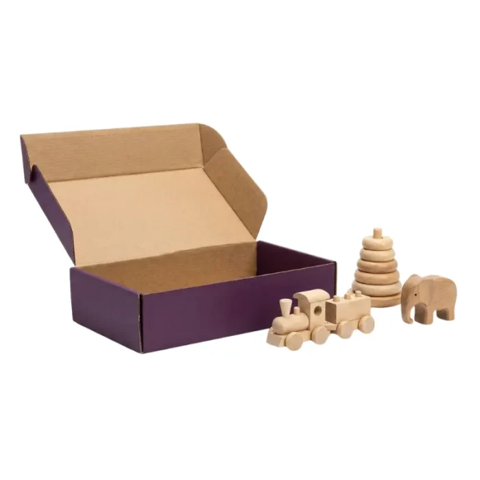 Purple color corrugated Box - 12 X 6.5 X 3.5 inch Premium Royal Purple Corrugated Courier Box - 12x6.5x3.5 Inch - Image 1