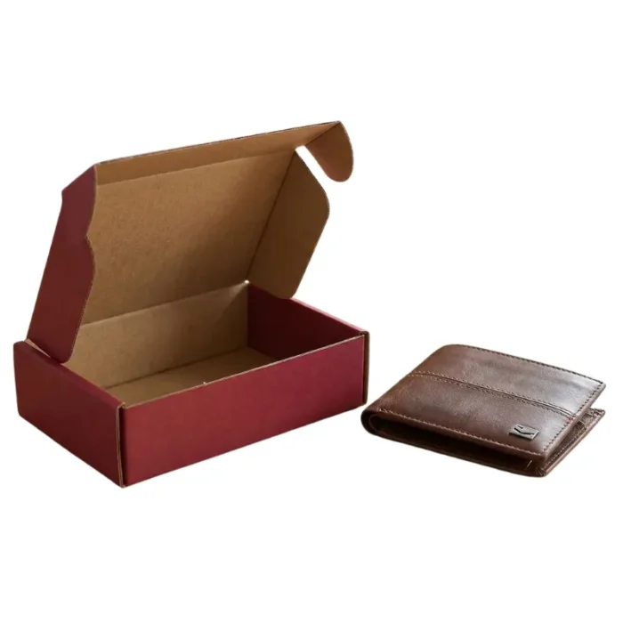 Red color corrugated Box - 6.75 X 5 X 2 inch Premium Red Corrugated Mailer Box - 6.75x5x2 Inch - Image 1