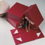 Dark Red Folding Gift Box - 11x8x3.6 Inch
