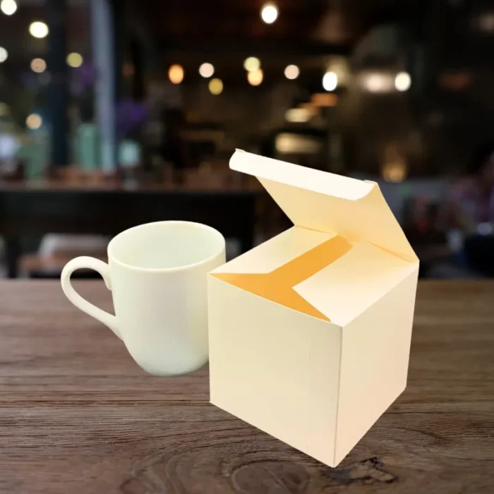 White Colour Mug Box – Perfect for Gifting & Storage 4x4x4 inch - Image 2
