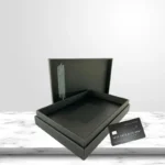 Black Card Holder Box Premium Matte Black - 20x13.5x4 cm - Image 2