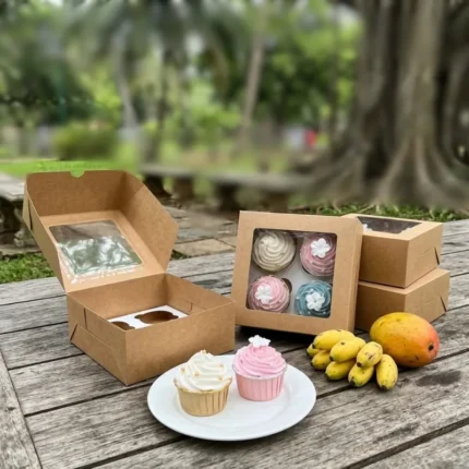 Craft board 4 cupcakes box