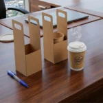 Craft Board Single Cup Holder Carrier - Hot Drink Takeaway Holder 4x4x10 inch - Image 3