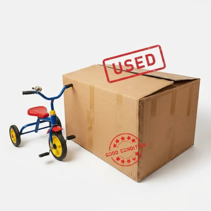 An extra-large, unprinted brown used corrugated boxes unit made of 5-ply cardboard An extra-large, unprinted brown used corrugated boxes unit made of 5-ply cardboard