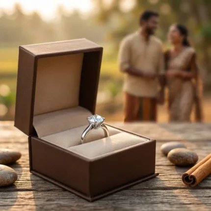 Brown Cardboard Ring Box