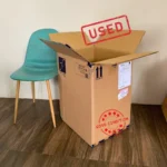 A tall, deep used corrugated boxes unit measuring 20x17x26 inches standing