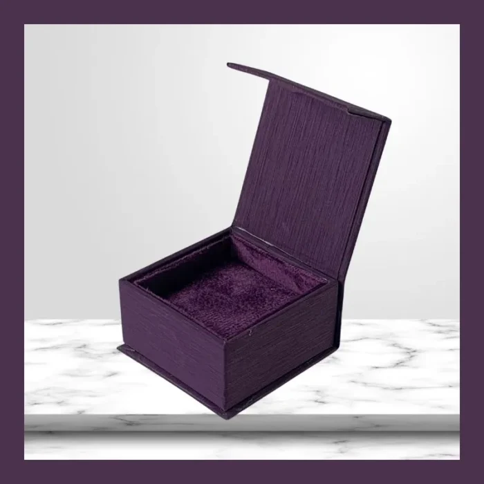 Purple Cardboard Ring Box