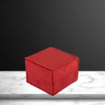 Elegant Red Velvet Ring Box – Engagement & Wedding Ring Presentation Case - Image 3
