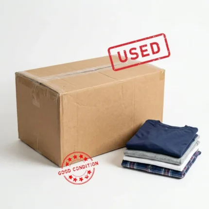 A clean, unprinted brown Used Boxes measuring 23x14x11.5 inches made of 5-ply corrugated cardboard