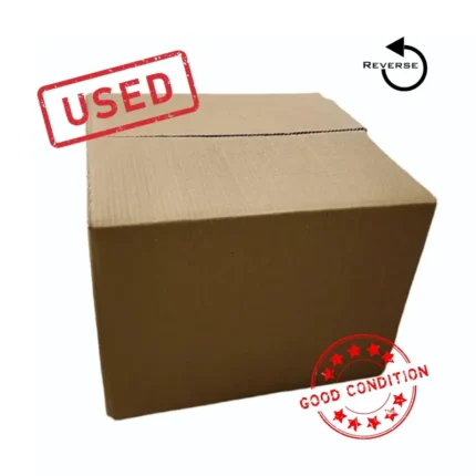 Rebuilt brown Used Boxes made of 5-ply corrugated cardboard with a clean, unprinted exterior