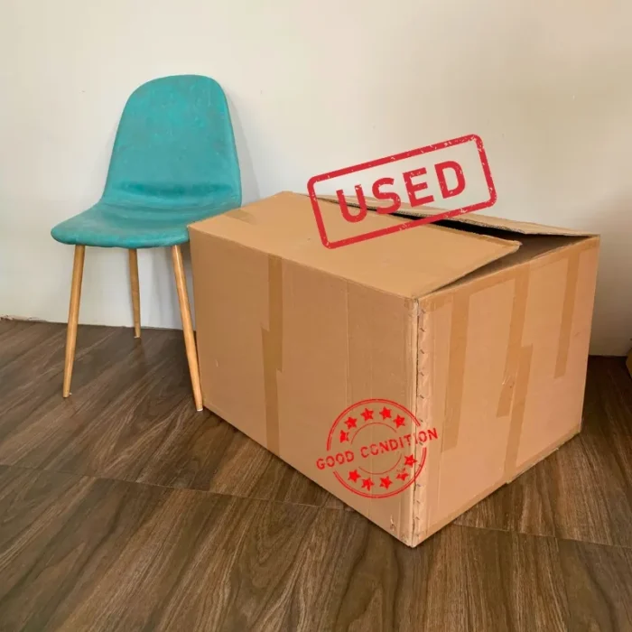 An extra-large, unprinted brown used corrugated boxes unit made of 5-ply cardboard