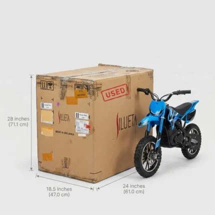 An extra-wide brown used corrugated boxes unit measuring 28x18.8x24 inches with industrial markings