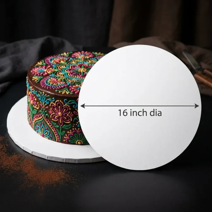 16 inch round white laminated cake board with 3mm thickness