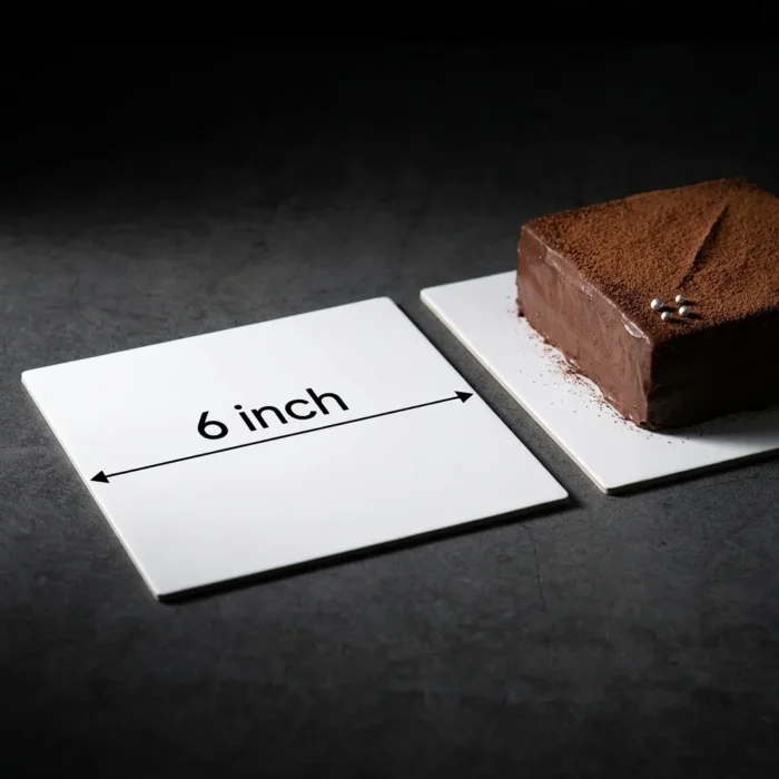 6-inch square white laminated cake board 6-inch square white laminated cake board with 3mm thickness