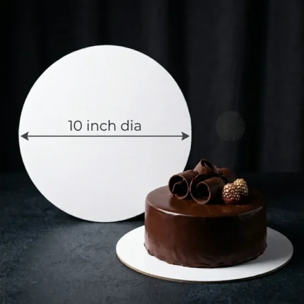 10 inch round white laminated cake board with 3mm thickness