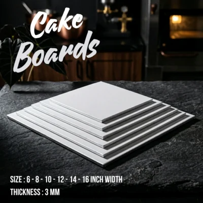 packaging square white laminated cake board with 3mm thickness