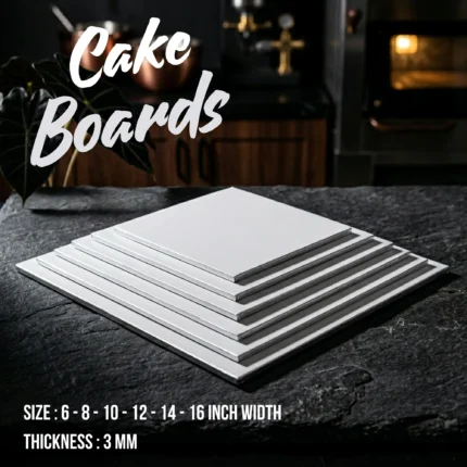 square white laminated cake board with 3mm thickness