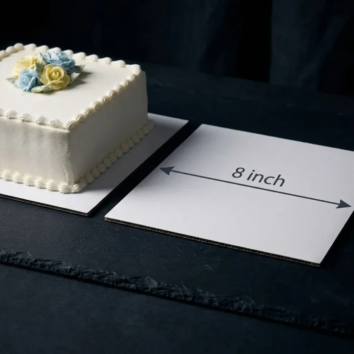 8 inch square white laminated cake board 8 inch square white laminated cake board with 3mm thickness