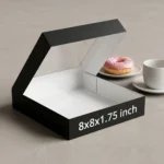 8x8x1.75-black-cardboard-donut-box