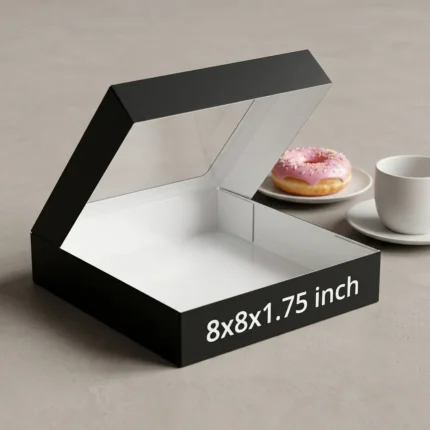 8x8x1.75-black-cardboard-donut-box