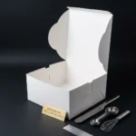 10x10x6 inch white cake box crafted from premium 350gsm ivory board