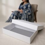 400gsm gray back cardboard saree box