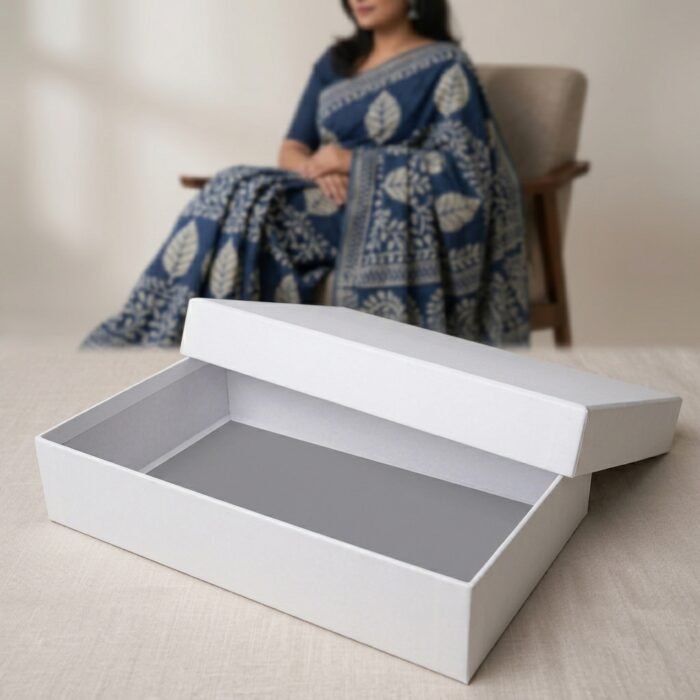 400gsm gray back cardboard saree box