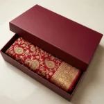 wine red saree box made of 300gsm color board