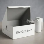 White Cardboard Cake Box (10x10x6 Inches) – Economical Pack (10 Nos) - Image 2