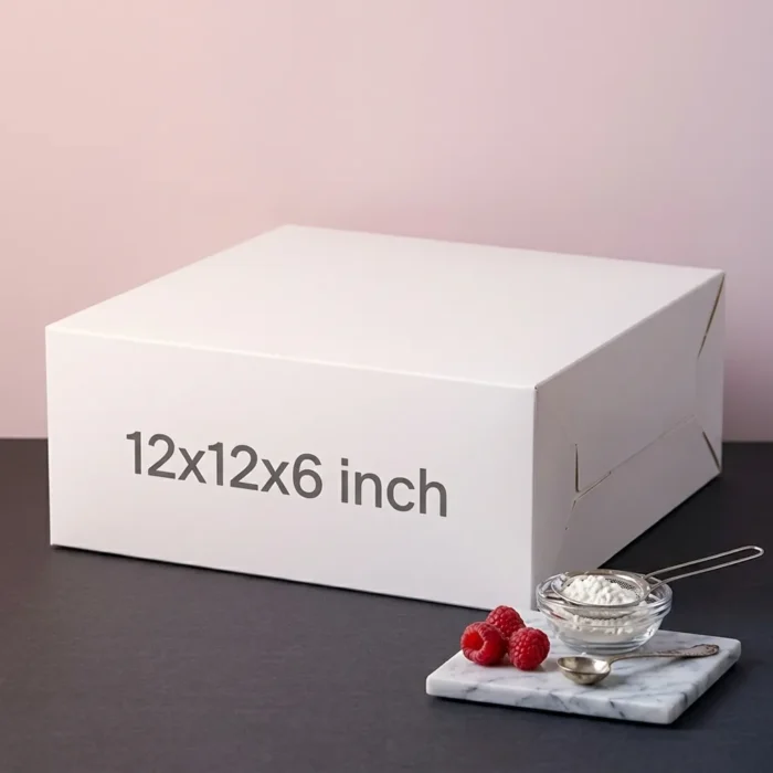 12x12x6 inch white cake box made of thick 350gsm ivory board 12x12x6 inch white cake box made of thick 350gsm ivory board