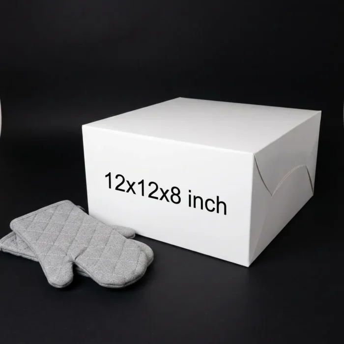 12x12x8 inch white cake box made of rigid 350gsm ivory board 12x12x8 inch white cake box made of rigid 350gsm ivory board