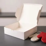 Extra wide 14x14x4 inch white cake box made of thick 350gsm ivory board