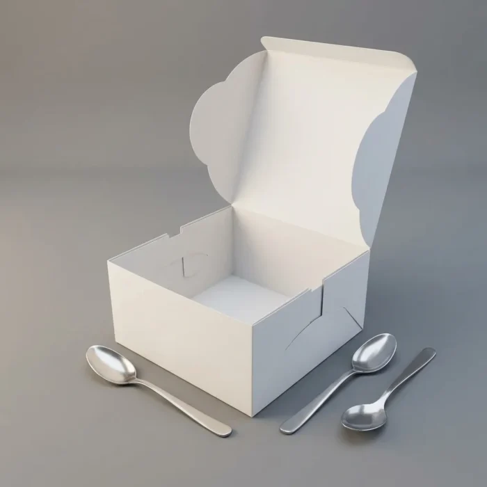 Premium White Cake Box (6x6x4 Inch) - 350gsm Luxury Ivory Board - Image 2