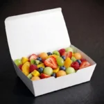 700ml white paper lunch box container shown open